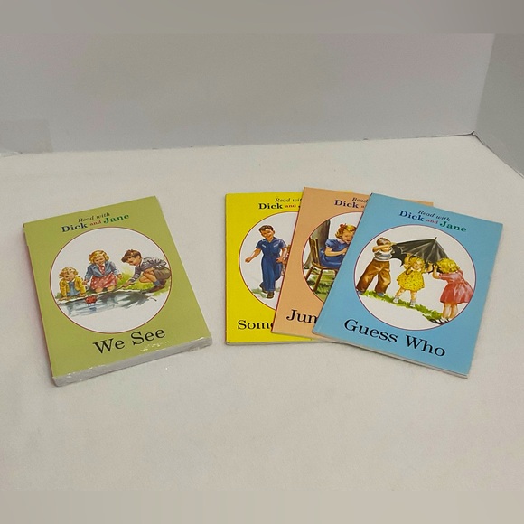SET OF 8 READ WITH DICK & JANE PAPERBACK BOOKS - Picture 1 of 4